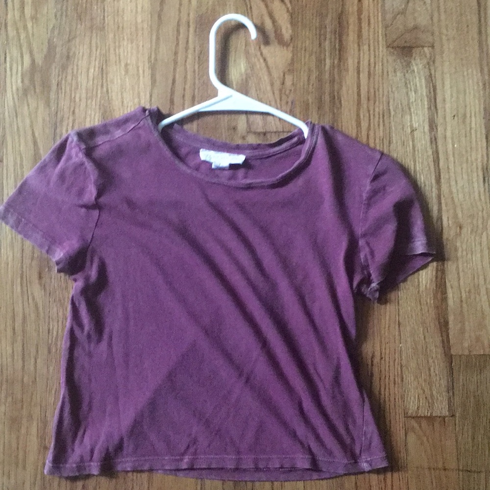 Forever 21 crop top magenta shirt
